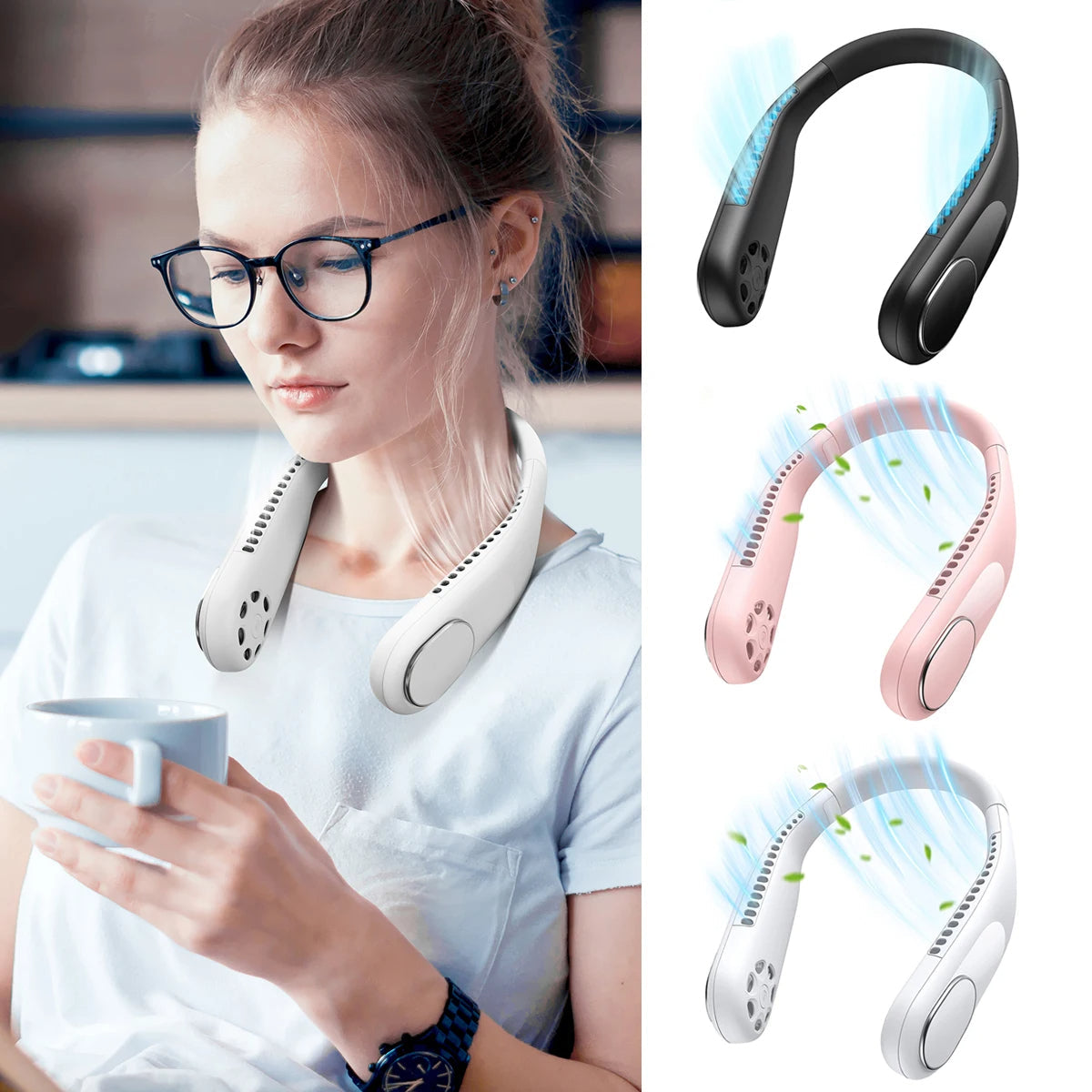 Blade-Free Portable Neck Fan