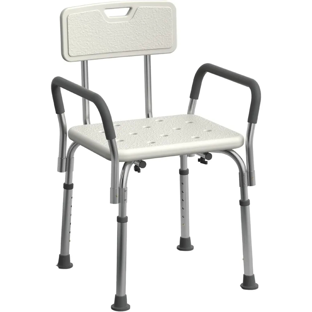 Shower Chair | Heavy Duty 350lb Bath Seat with Back & Arms