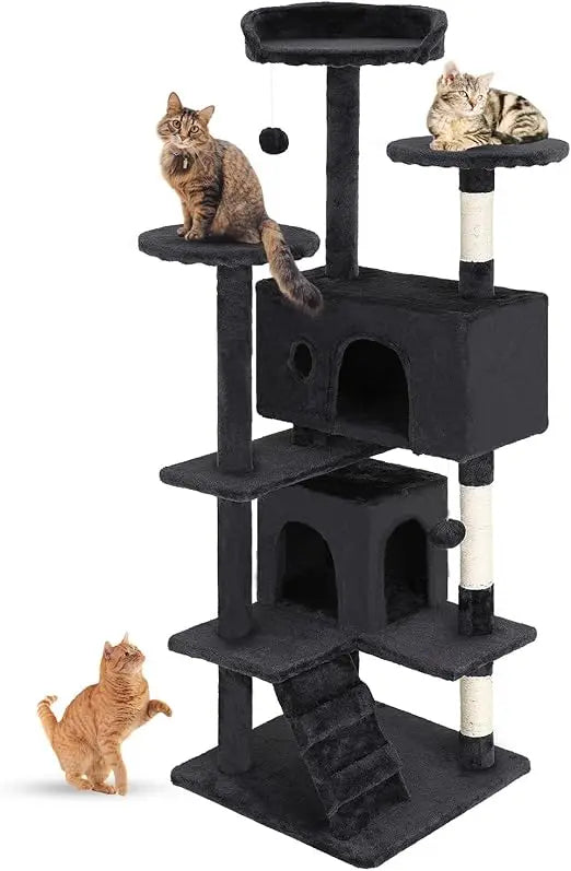 Multi-Level Cat Tree with Condos & Scratching Posts