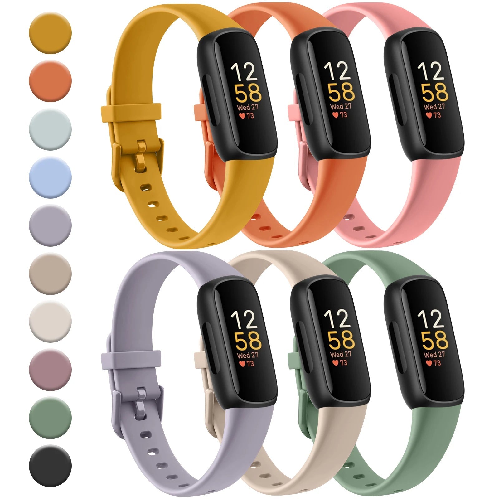 Silicone Strap: Soft Sport Bracelet Replacement Watchband for Activity Tracker
