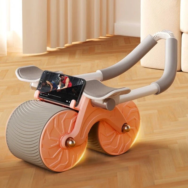 Elbow Support Automatic Rebound Ab Wheel Core Trainer for Abdominal Muscle Home Fitness Exercise