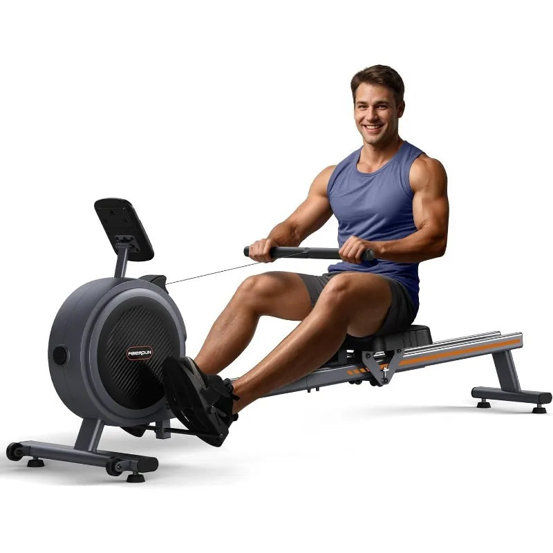 Rowing Machines for Home, Compact Rower Machine with 350LBS Loading Capacity, Magetic Rower with APP, Row Machine