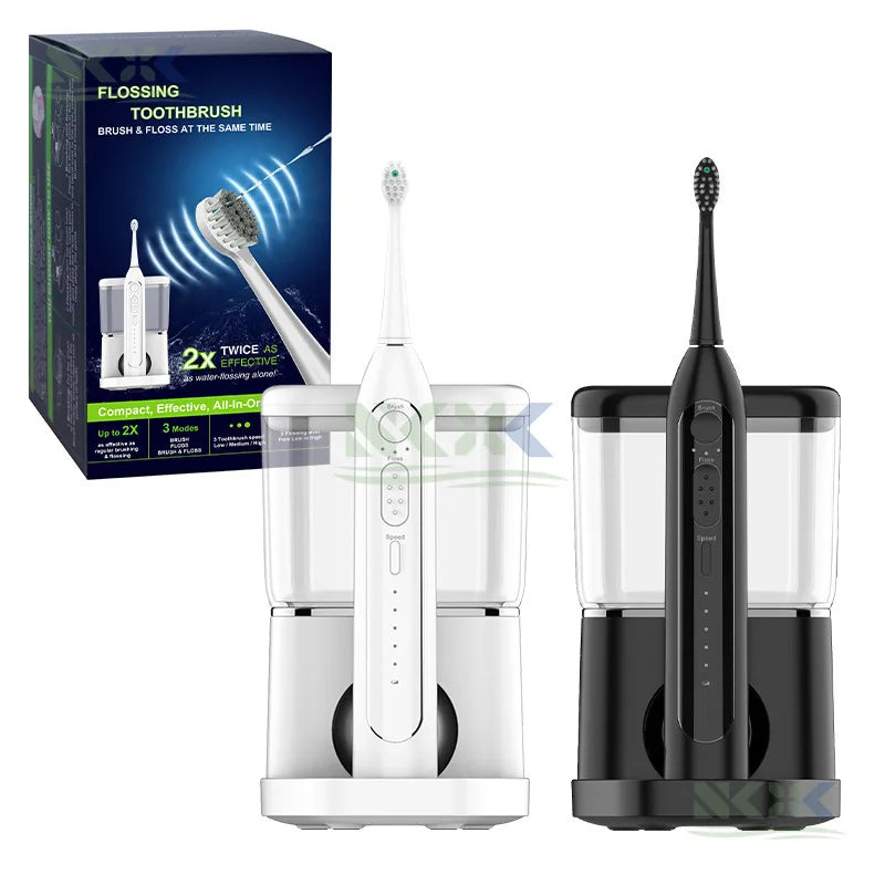 Electric Toothbrush | 2-in-1 Sonic Flossing Toothbrush