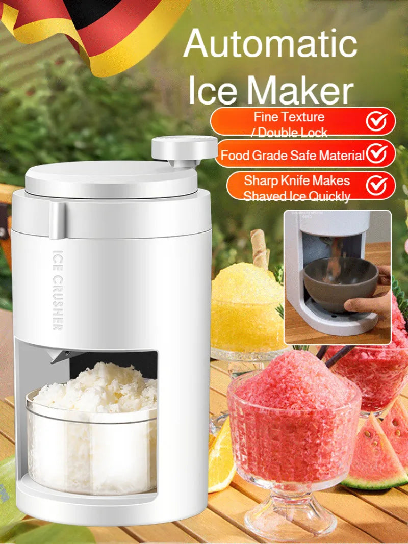 Portable Hand-Cranked Ice Shaver