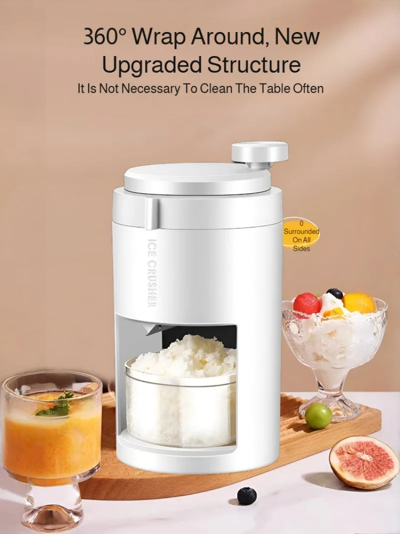 Portable Hand-Cranked Ice Shaver