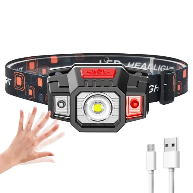 LED Headlamp | Motion Sensor Rechargeable Headlight