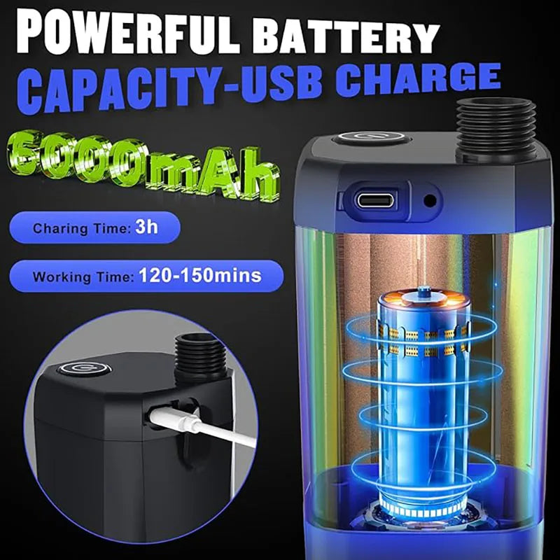 Portable Shower for Camping 6000mAh Rechargeable Camping Shower with Shower Head Intelligent LED Display Electric Shower Pump