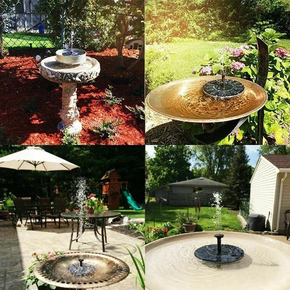 Solar-Powered Bird Bath Fountain