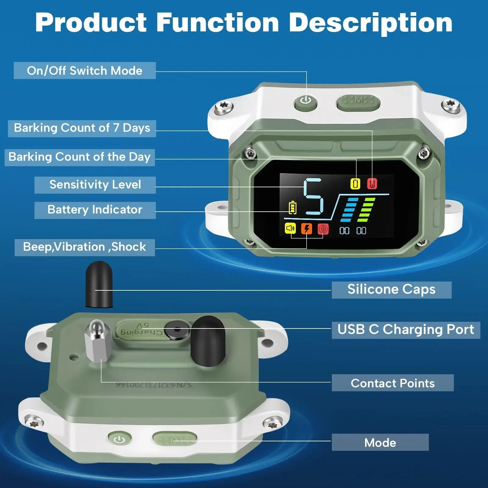 Dog Bark Collar | Smart Rechargeable Training Collar