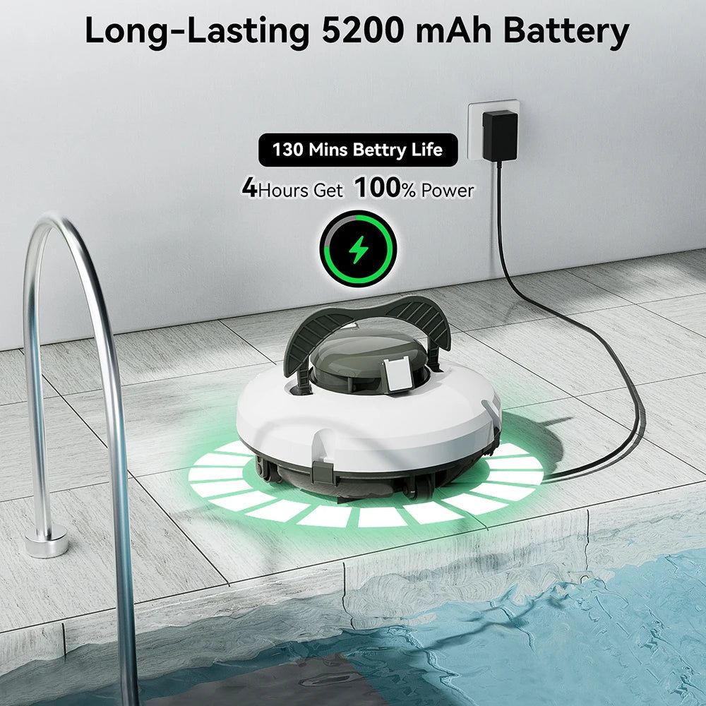 Robotic Pool Cleaner | Cordless Automatic Pool Vacuum