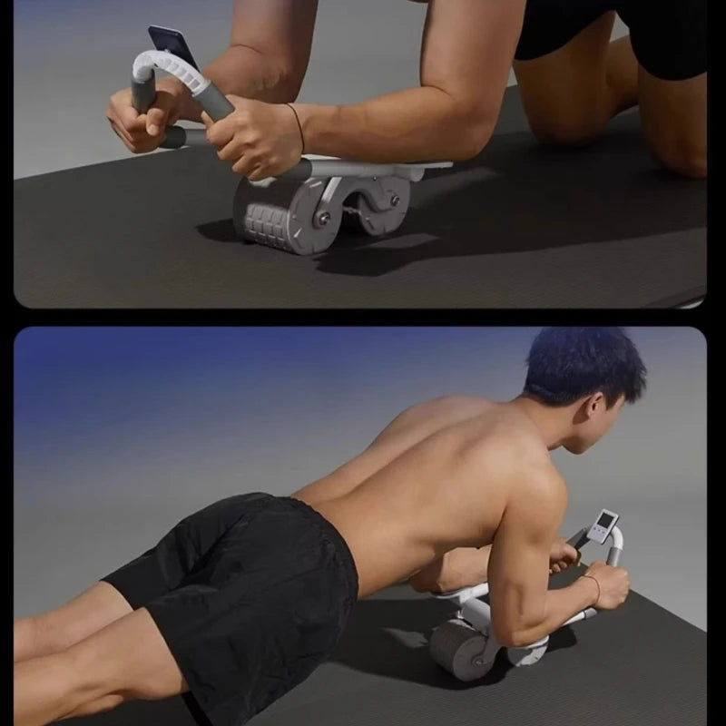 Elbow Support Automatic Rebound Ab Wheel Core Trainer for Abdominal Muscle Home Fitness Exercise