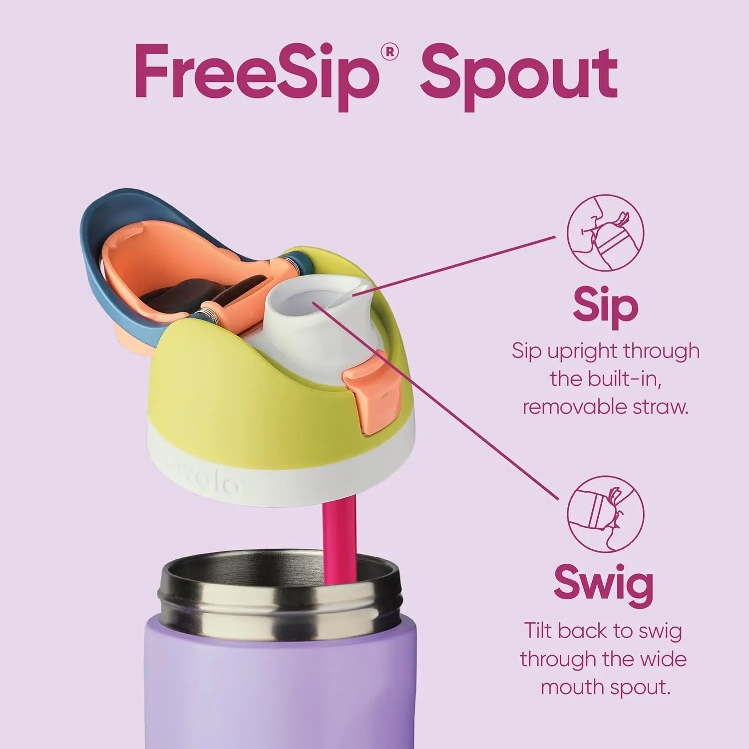 Insulated Water Bottle | FreeSip Stainless Steel Bottle