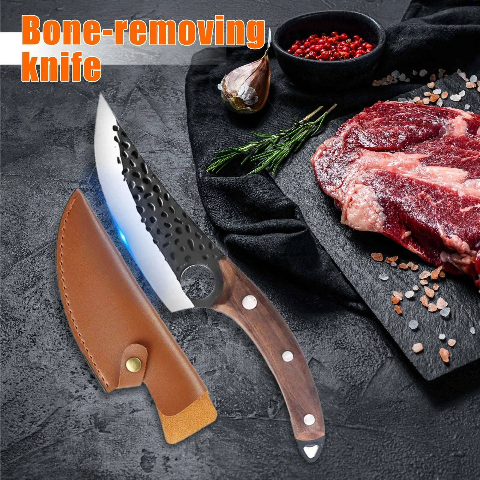 Heavy-Duty Boning Knife with Wood Handle
