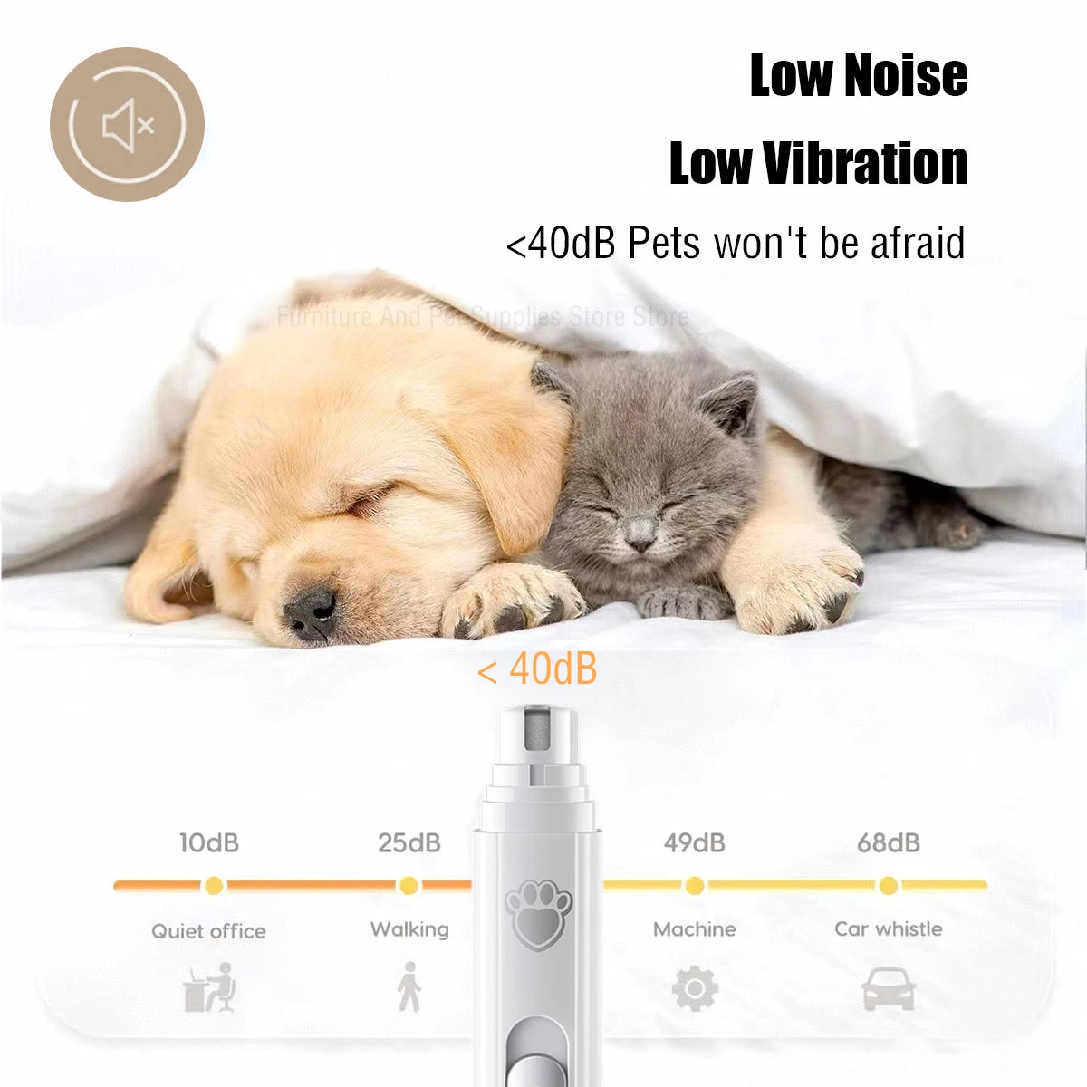 Electric Dog Nail Grinder Pet Nail Clipper | Rechargeable Pet Nail Trimmer