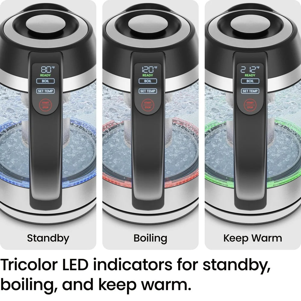 Custom-Temp Electric Kettle with Tea Infuser