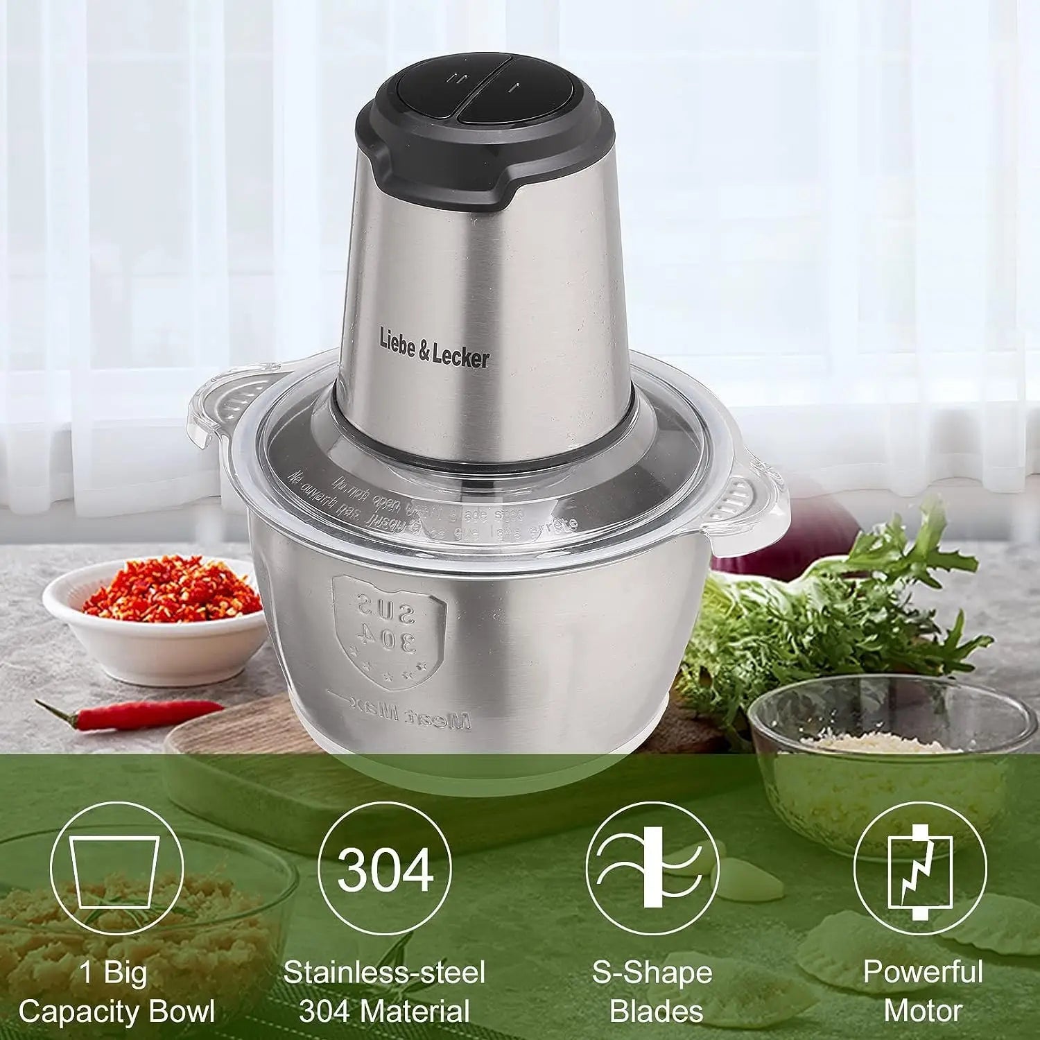 Electric Food Chopper & Meat Grinder