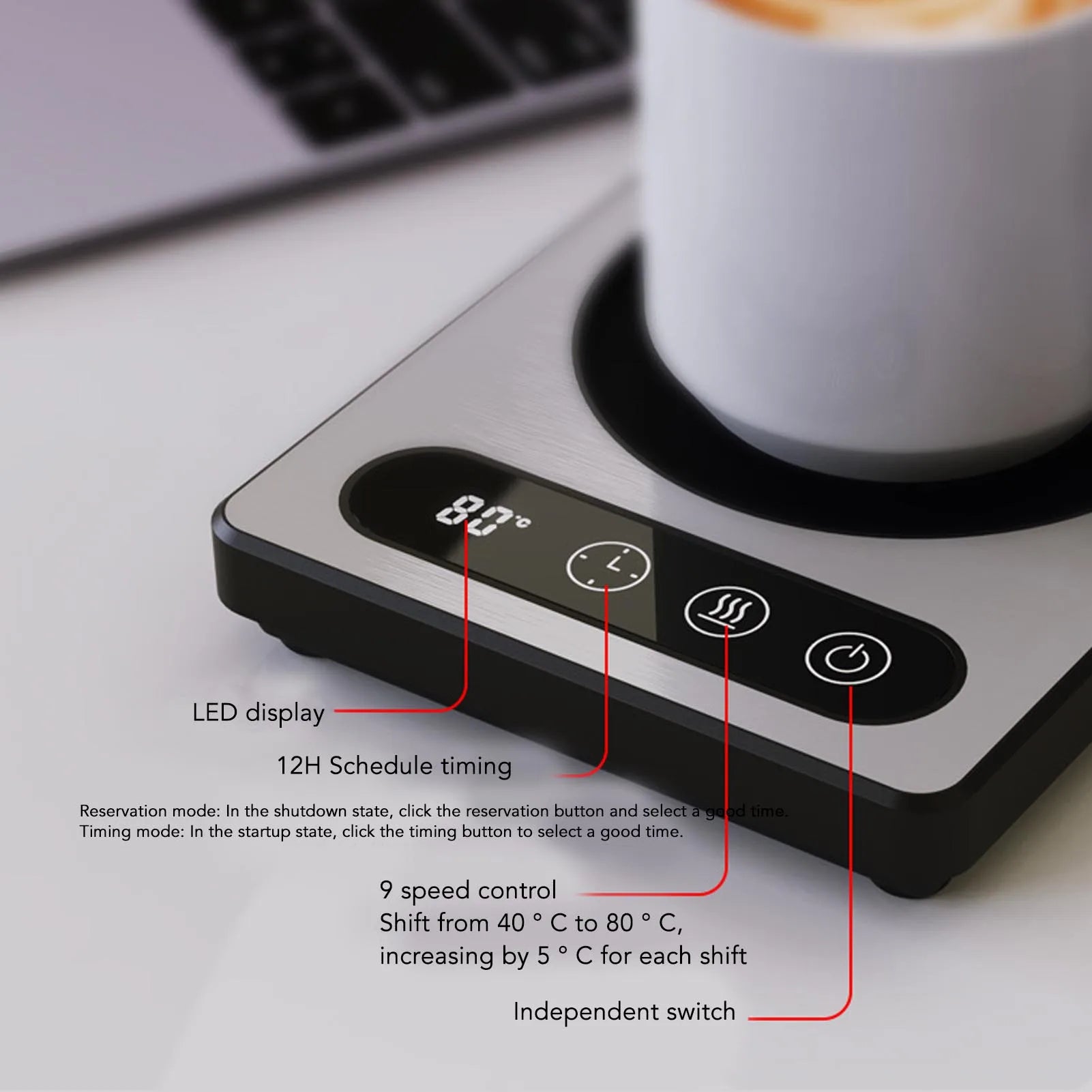 Smart Touch-Control Mug Warmer