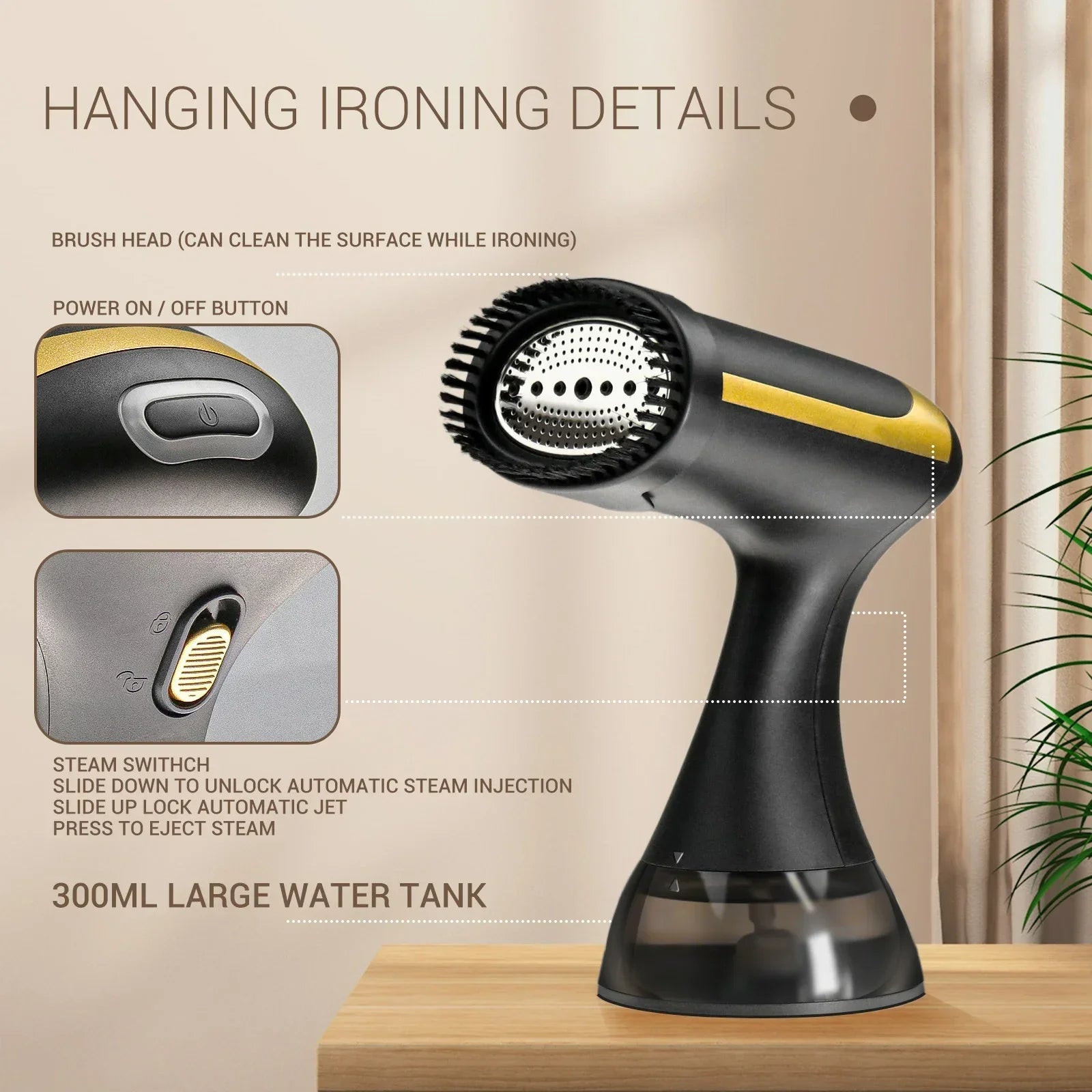 High-Power Handheld Fabric Steamer
