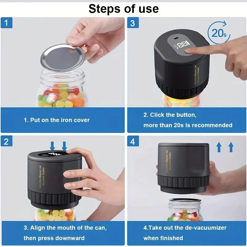 Cordless Mason Jar Vacuum Sealer Kit