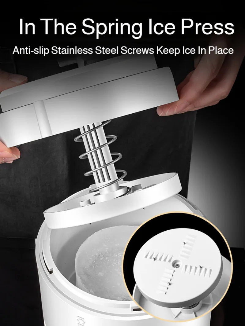 Portable Hand-Cranked Ice Shaver