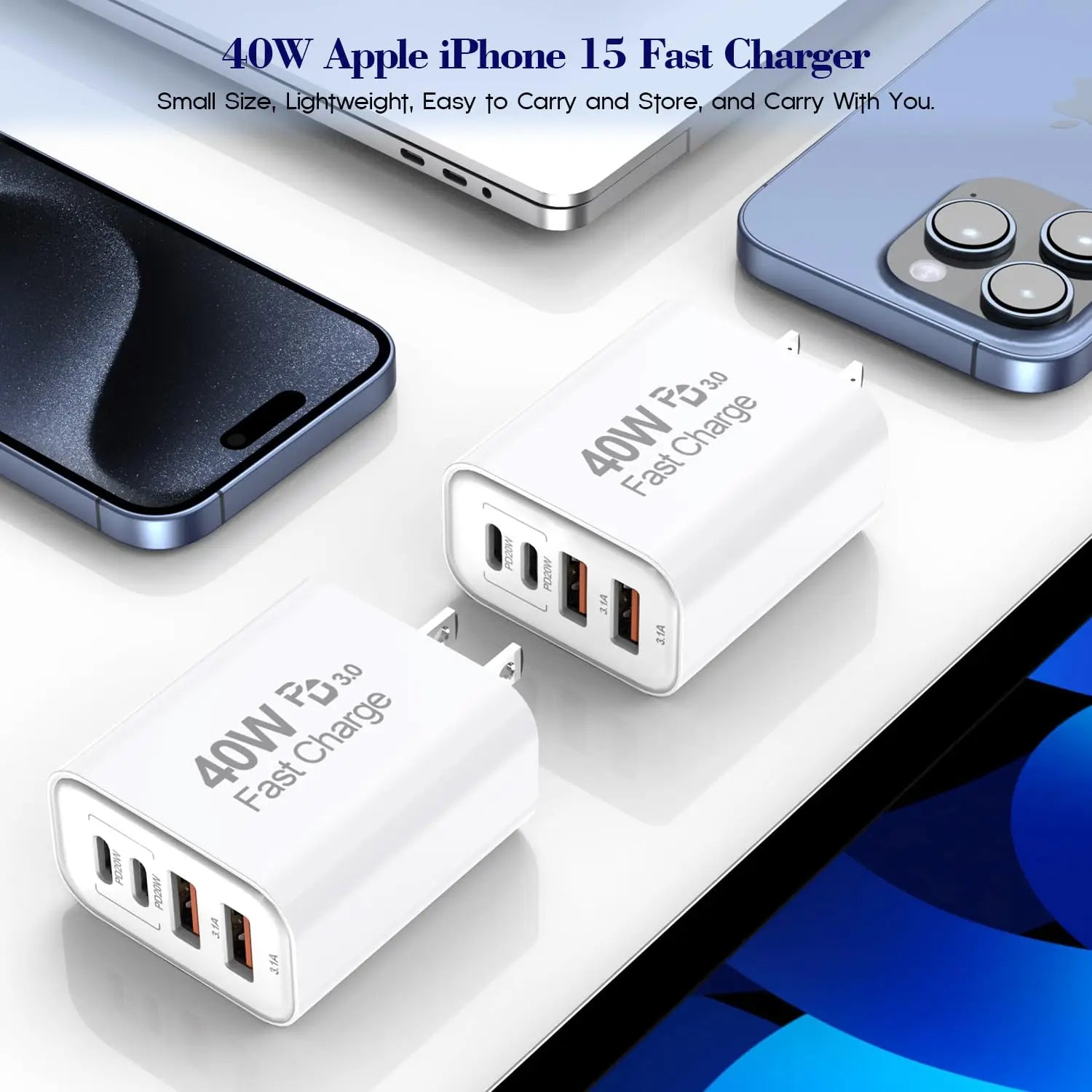 USB Wall Adapter | 4-Port Wall Adapter for iPhone & iPad