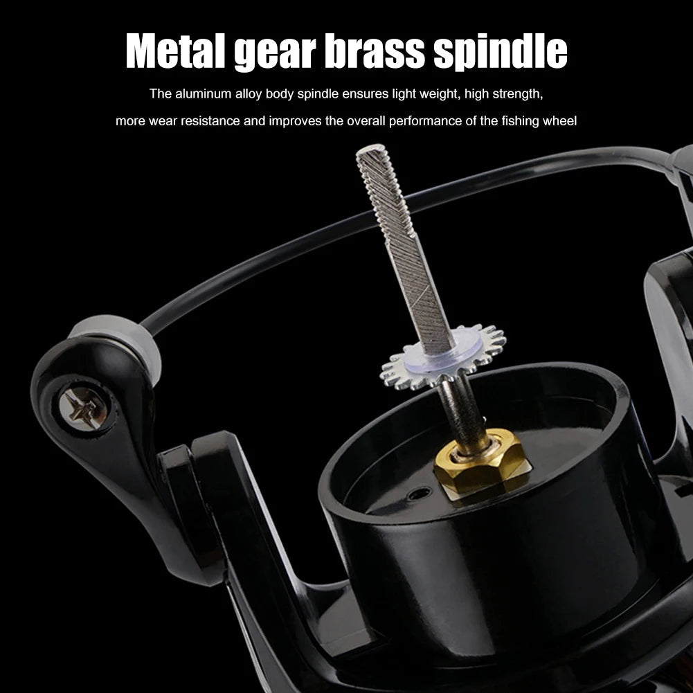 Lightweight Spinning Reel ZP 500/800 Series Small Fishing Reel Gear Ratio 5.2:1 Metal Fishing Spinning Wheel for Carp Fishing