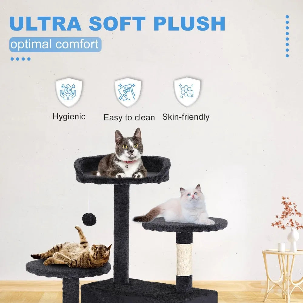 Multi-Level Cat Tree with Condos & Scratching Posts