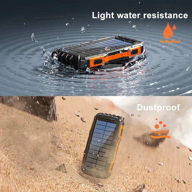 Solar Power Bank Charger | Waterproof Portable Charger