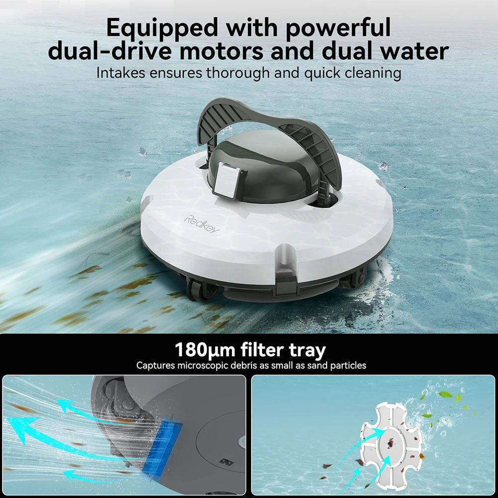 Robotic Pool Cleaner | Cordless Automatic Pool Vacuum