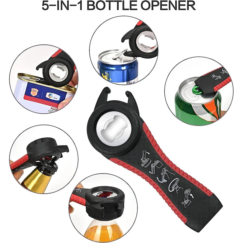 5-in-1 Multi-Function Jar and Bottle Opener