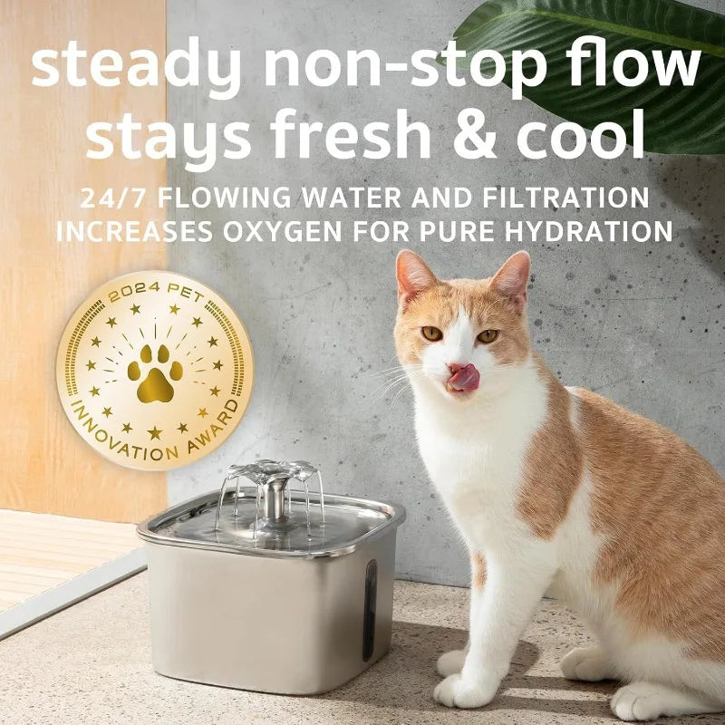 Pet Fountain | Automatic Stainless Steel Water Dispenser