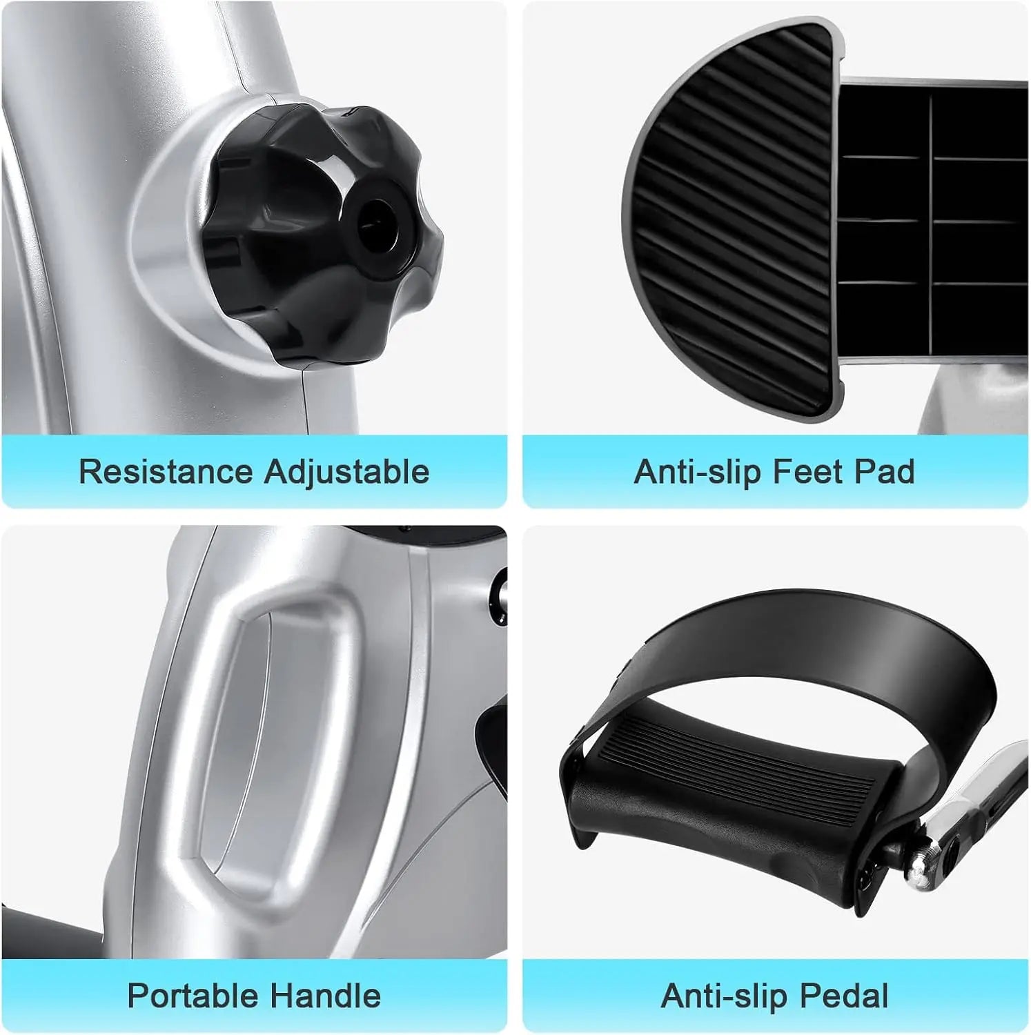 Mini Exercise Bike | Portable Foot Cycle for Arm and Leg Peddling