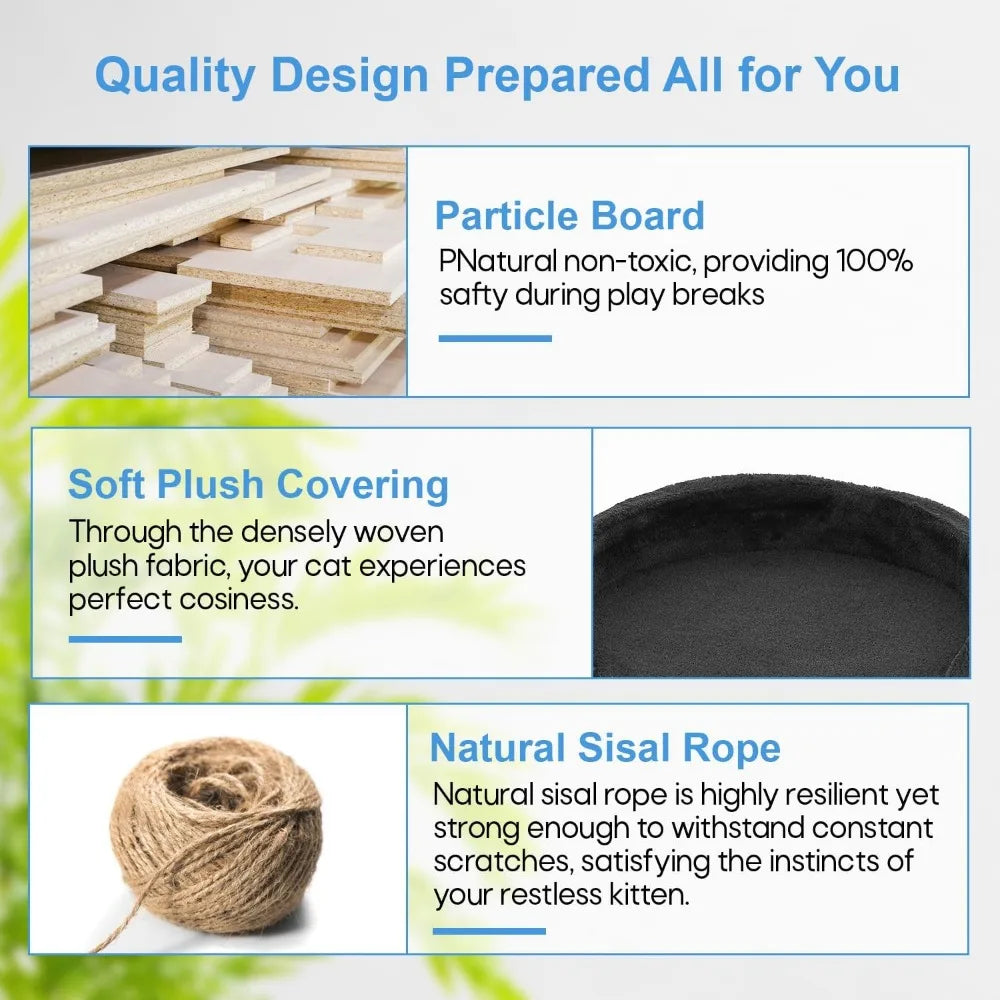 Multi-Level Cat Tree with Condos & Scratching Posts