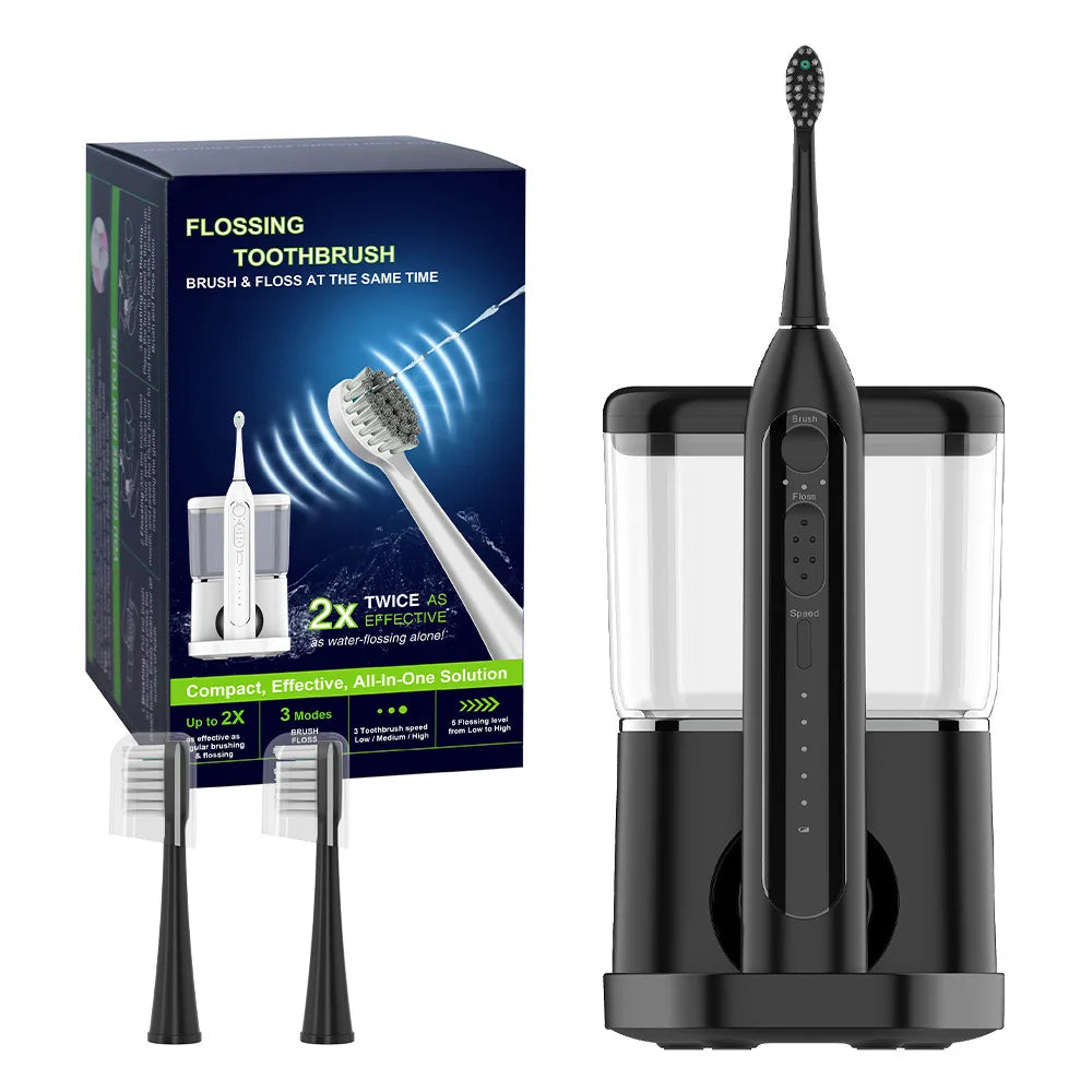 Electric Toothbrush | 2-in-1 Sonic Flossing Toothbrush