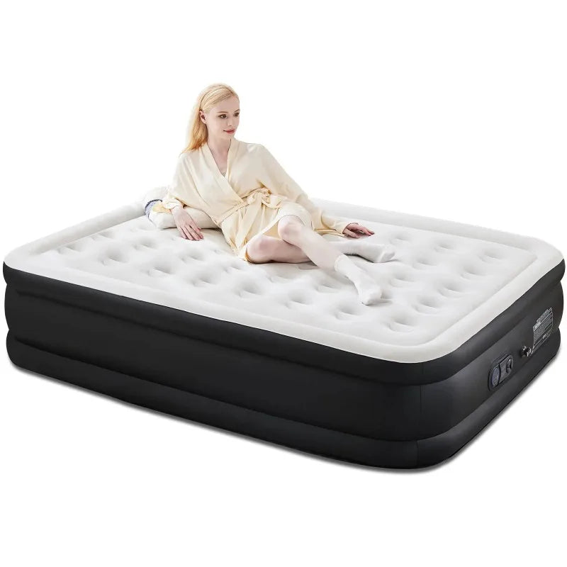 Raised Queen Air Mattress with Built-in Pump