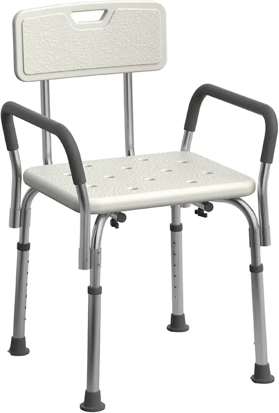Shower Chair | Heavy Duty 350lb Bath Seat with Back & Arms